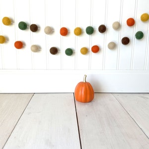 Autumn Garland, Fall Garland, Fall Decoration, Thanksgiving Garland, Felt Ball Garland, Halloween Decor Autumn Decor, Pumpkin, image 8