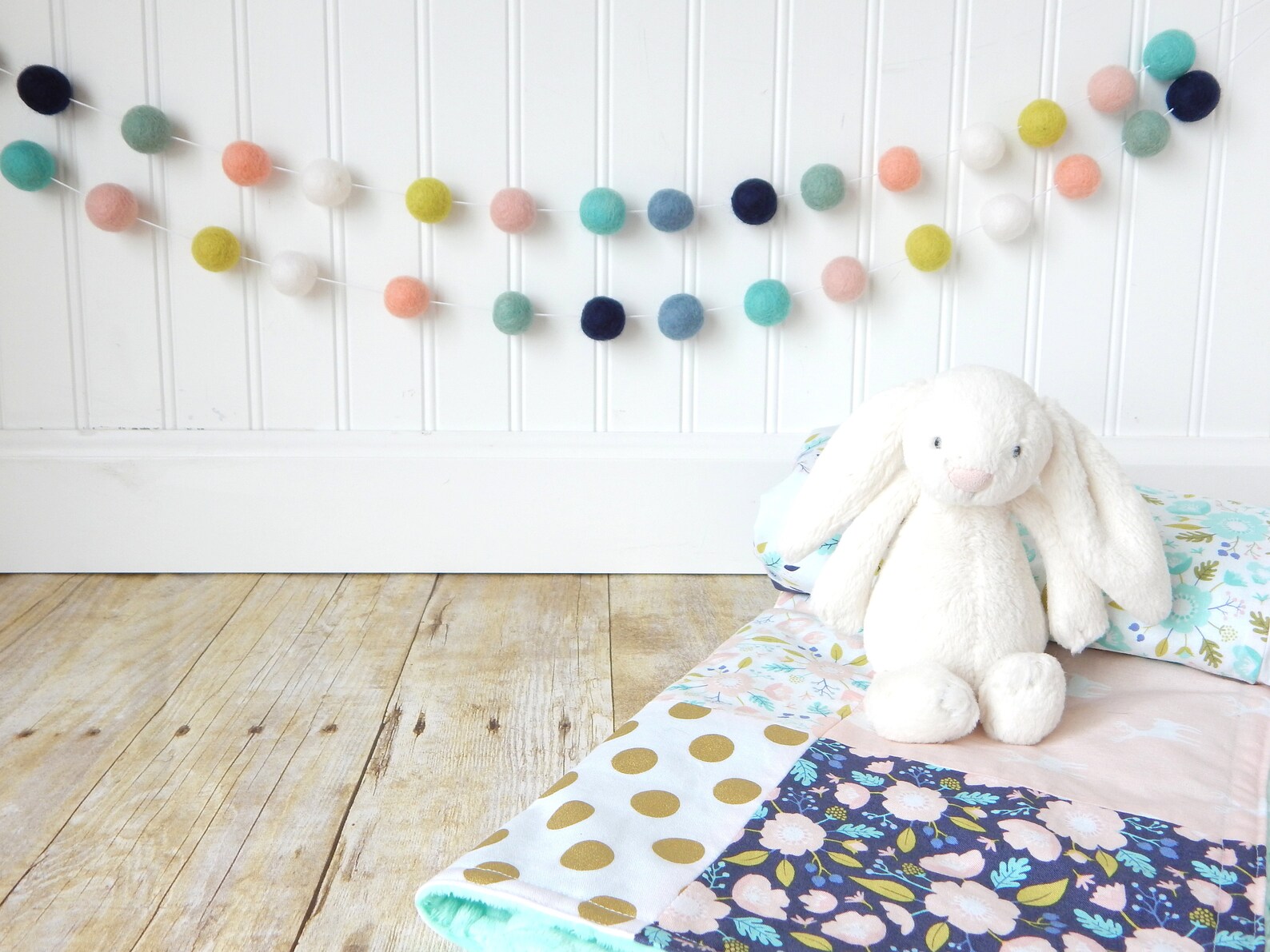 Baby Girl Nursery Decor Girl Garland Pom Pom Garland Felt Etsy