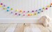 Garland, Felt Ball Garland, Girl Nursery Decor, Baby Room Decor, Pom Pom, Baby Shower Decor, Baby Girl Decor, Birthday Party, Playroom Decor 