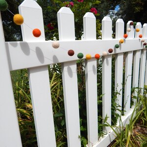 Autumn Garland, Fall Garland, Fall Decoration, Thanksgiving Garland, Felt Ball Garland, Halloween Decor Autumn Decor, Pumpkin, image 2