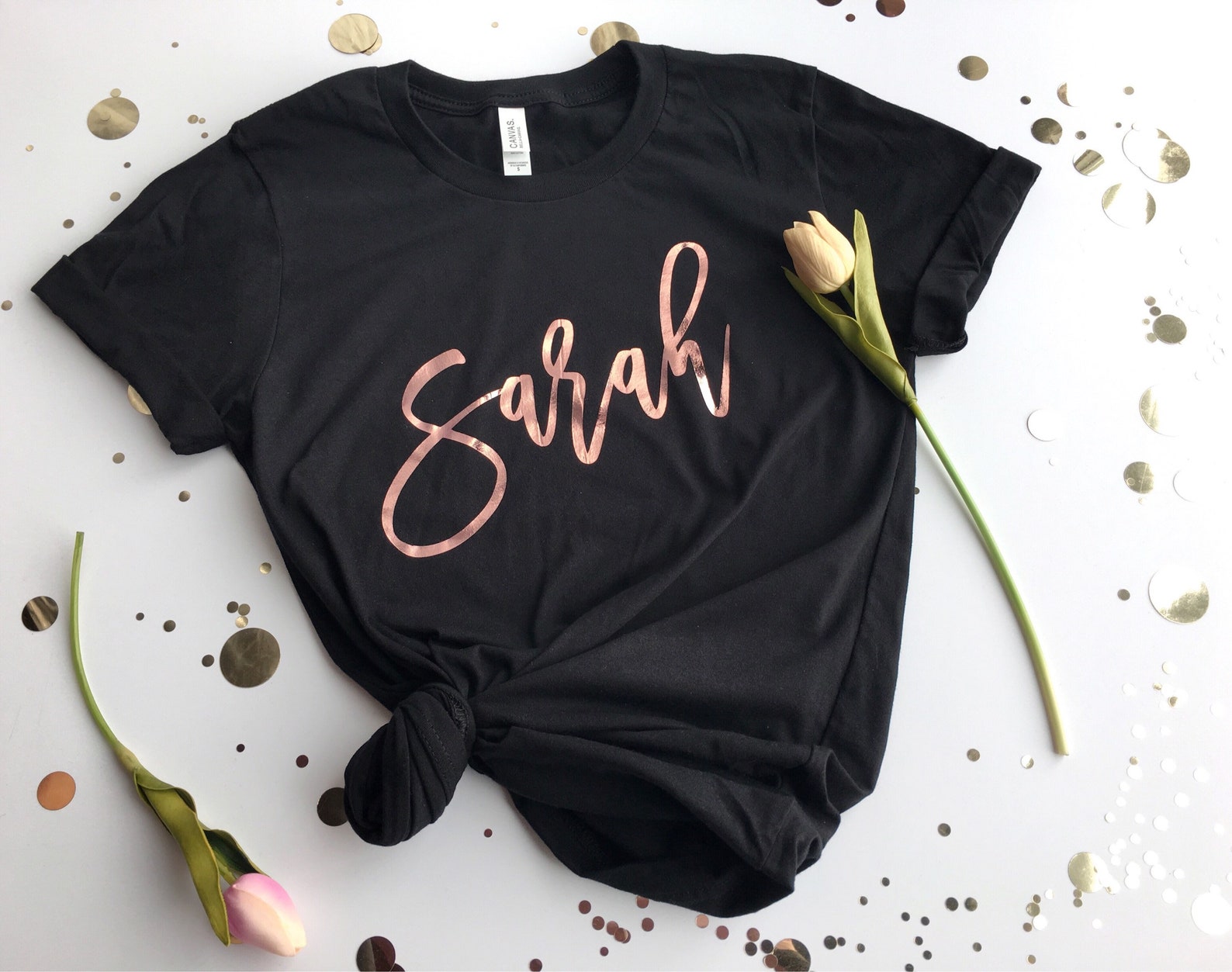 Rose Gold Shirt Bridal Shirt Custom Shirt Bridesmaid Etsy