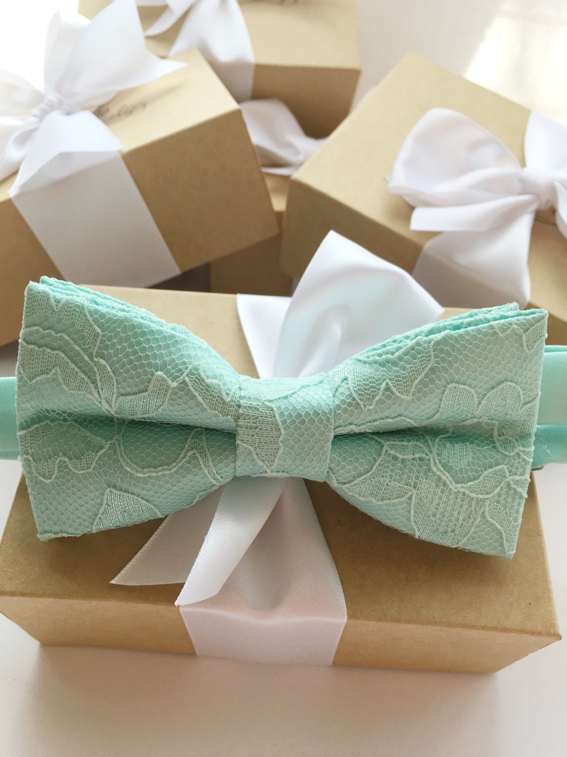 Mint Green Lace Bow Tie Mint Men's Bow Tie Groom Bow Etsy
