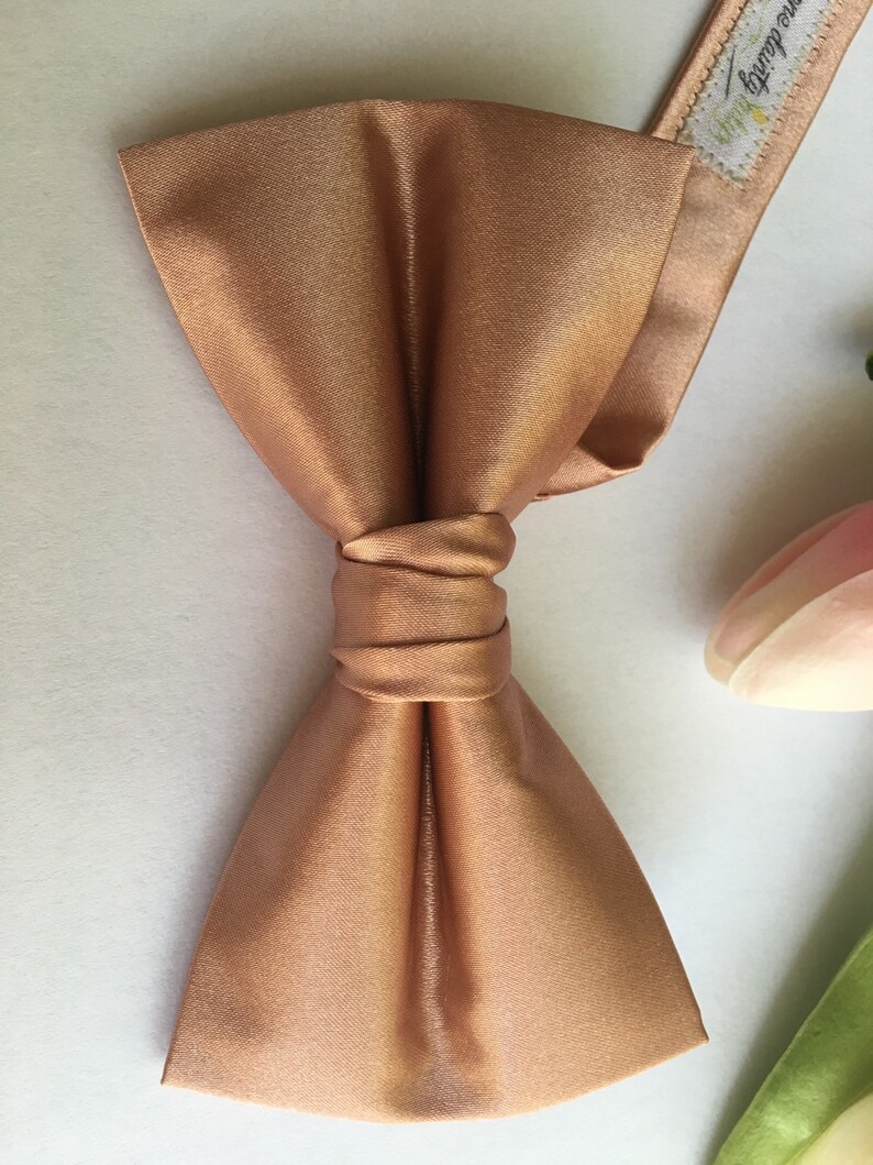 Rose Gold Bow Tie Pre Tied Messy Knot Rose Gold Wedding - Etsy