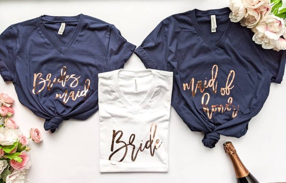 V neck Bachelorette Party Shirts - Bridesmaid Shirt - Bridesmaids Tshirts - Bridesmaid Gift - Bachelorette Party Supplies - Vneck Bridesmaid