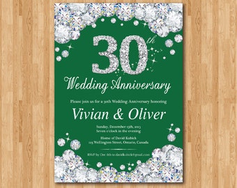 emerald green invite etsy