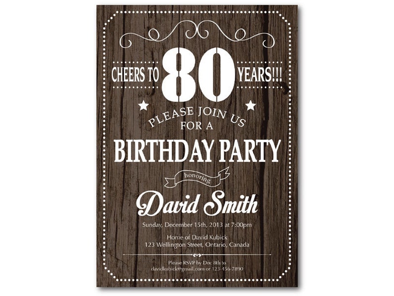 80th birthday invitation 90th
