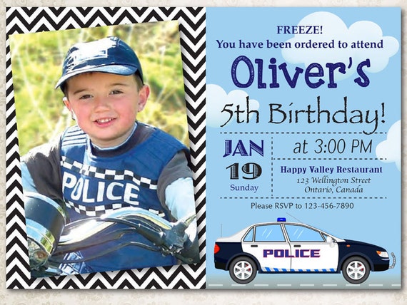 Invitation Anniversaire De Police Agent De Police Garcon Etsy Invitation Anniversaire De Police Agent De Police Garcon Etsy