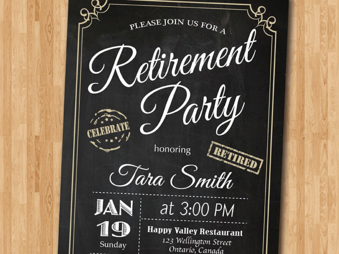 Retirement Invitation. Retirement Party Invitation. Retirement Etsy