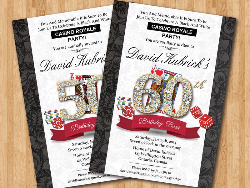 Invitation De Casino Theme Anniversaire Casino Party Etsy Invitation De Casino Theme Anniversaire Casino Party Etsy