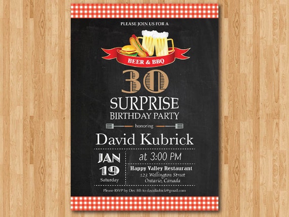30Th Birthday Bbq Invitations 4