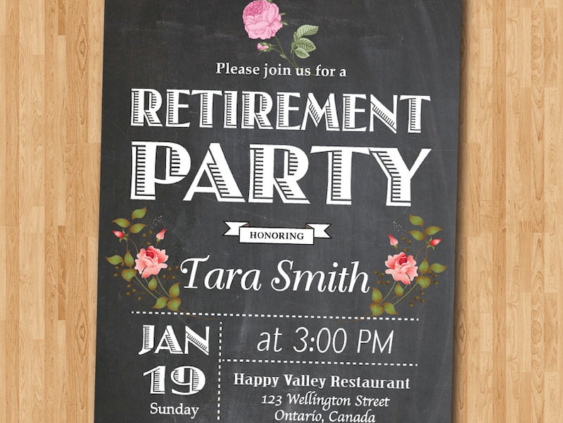 Retirement Invitation. Retirement party Invitation. Retirement Etsy