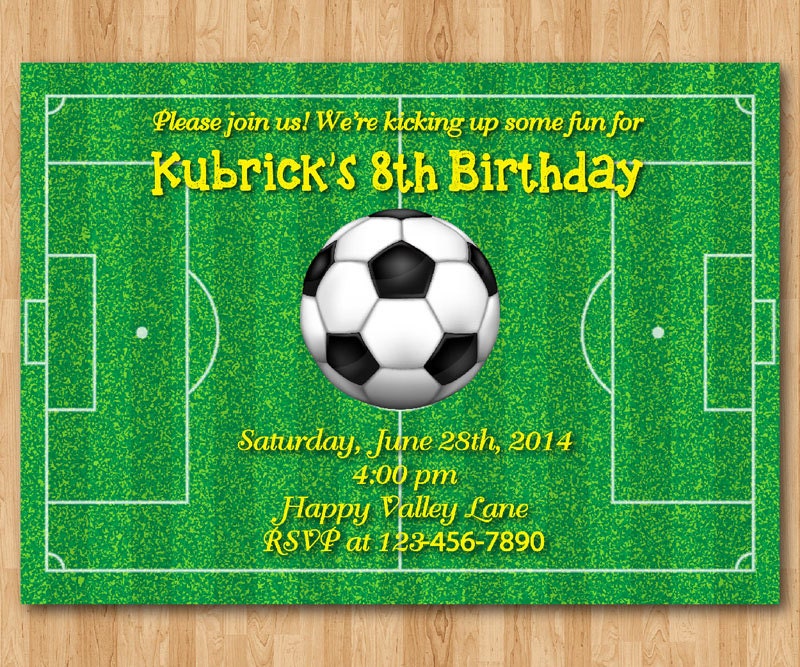 Invitation Anniversaire De Football Football Petit Garcon Etsy