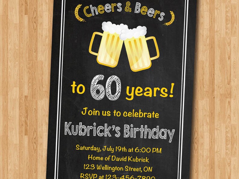 60. Geburtstag Einladung. Prost & Biere Einladung. Etsy