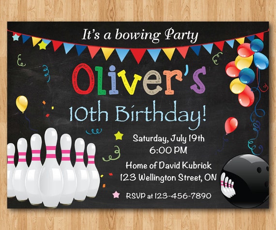 Invitation D Anniversaire Bowling Fille Ou Garcon Quilles Etsy Invitation D Anniversaire Bowling Fille Ou Garcon Quilles Etsy