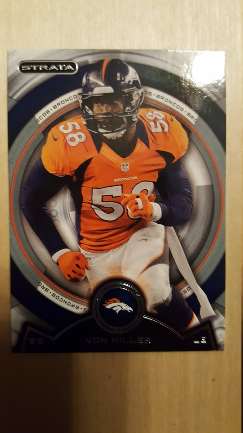 Denver Broncos Birthday Card With Von Miller on a Detachable Etsy