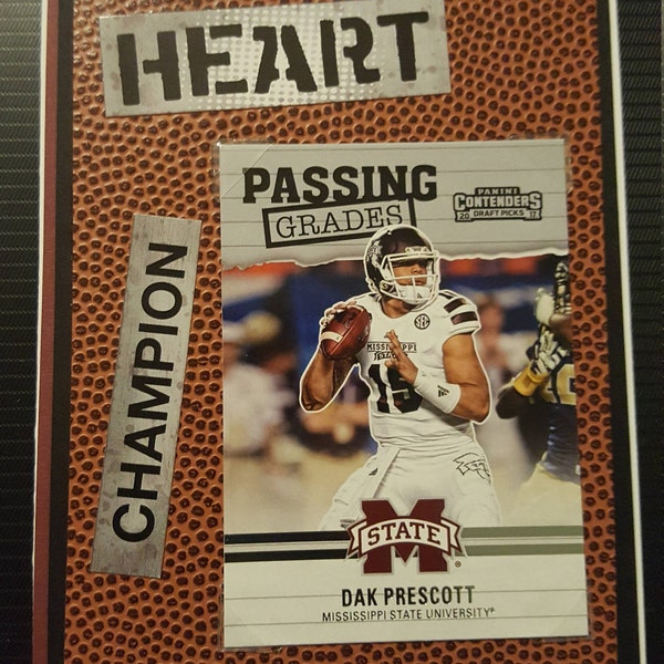 NCAA Football Happy Birthday card with a detachable  trading  card