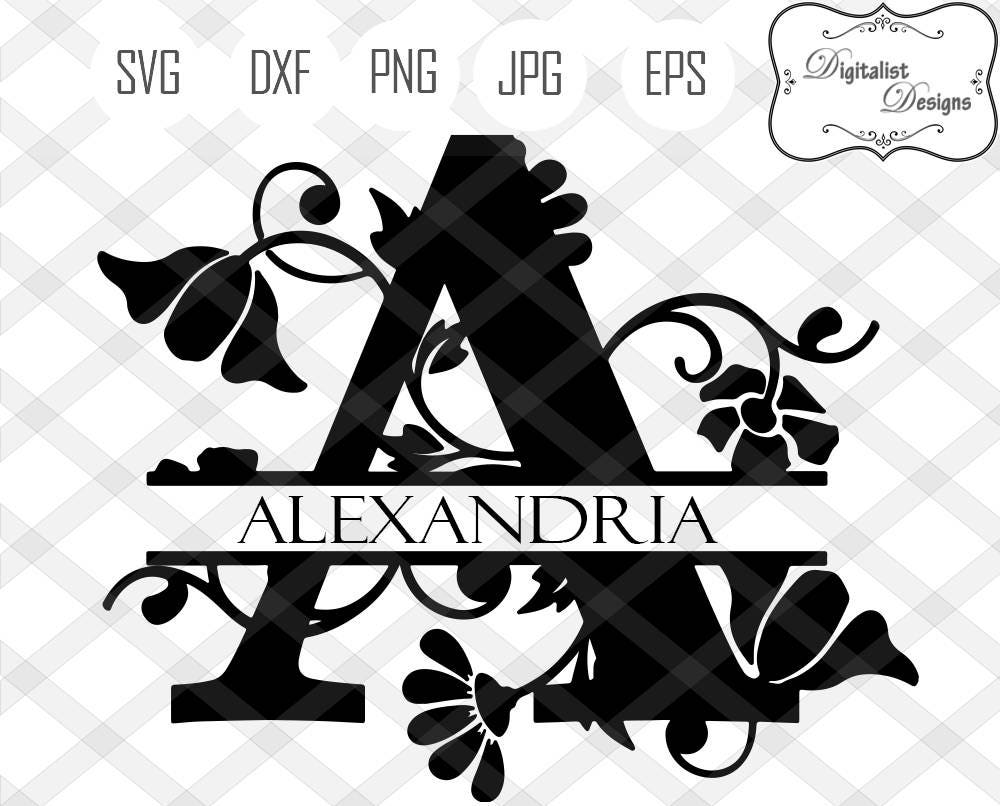 Download split monogram svg monogram font monogram svg monogram | Etsy