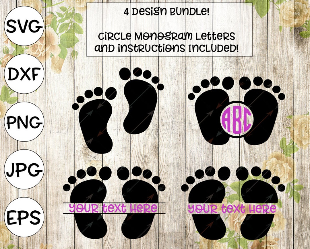 Baby Svg Files, Svg Files for Cricut, Baby Shower, Circle Monogram Svg