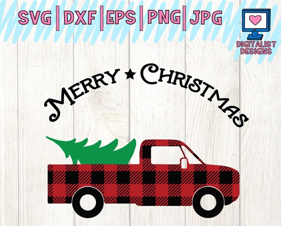 Download Free Christmas Truck Svg Buffalo Plaid Christmas Tree Svg Etsy SVG DXF Cut File