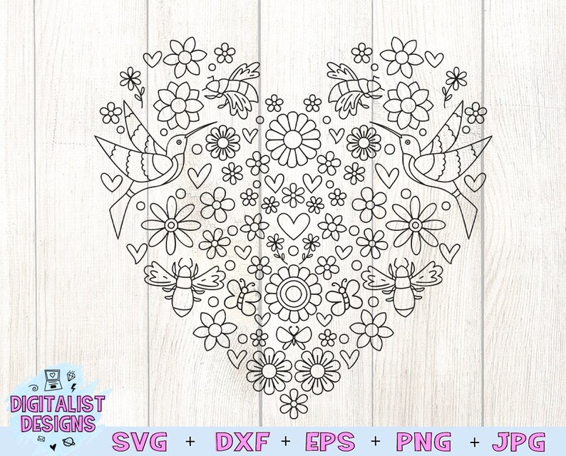 Download Flower mandala svg Heart svg zentangle valentines day svg ...