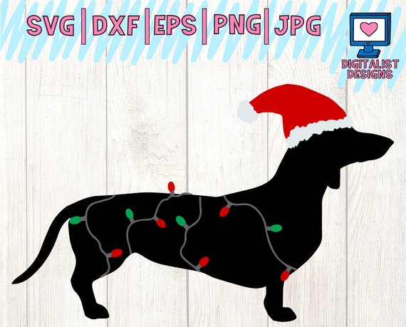 Download Dachshund SVG Christmas SVG Digital cut file Merry | Etsy