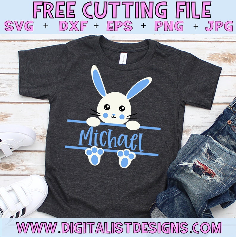 Download Free SVG file Easter bunny svg boys svg split monogram | Etsy