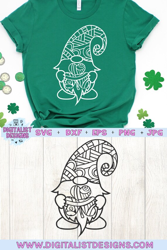 Download Gnome Zentangle Svg St Patrick S Day Svg St Patrick Svg Etsy