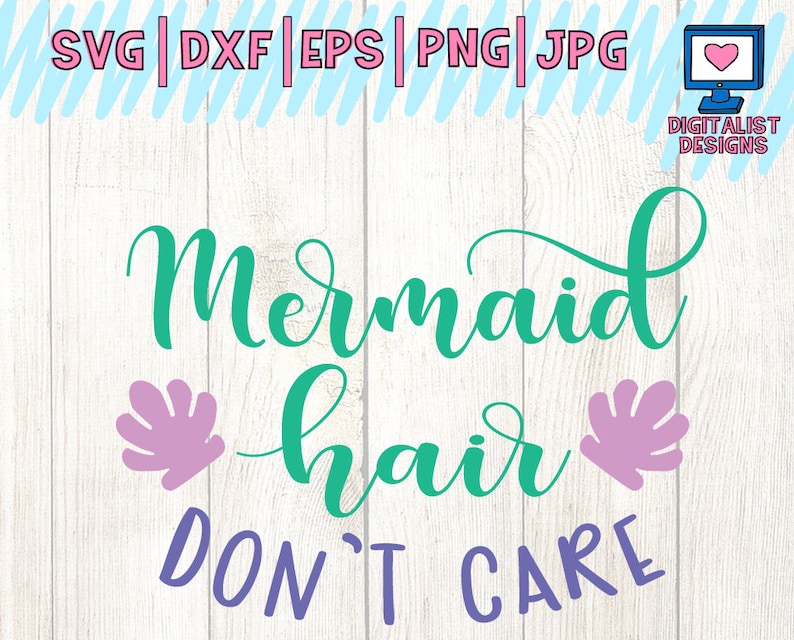 Download Mermaid svg mermaid hair svg mermaid shirt seashell svg | Etsy
