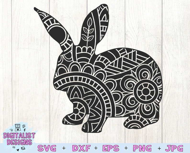 Download Easter bunny svg mandala svg zentangle svg rabbit svg | Etsy
