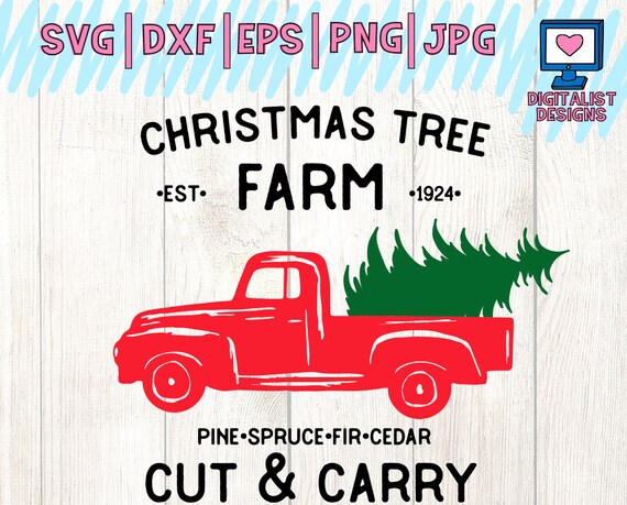 Download Free Christmas Truck Svg Merry Christmas Svg Christmas Tree Svg Etsy SVG DXF Cut File