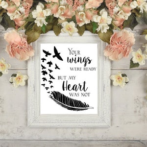 Your Wings Were Ready, My Heart Was Not, in Memory Svg, Cricut Cut File ...