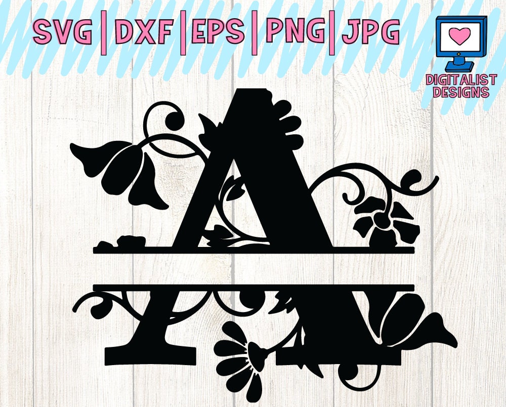 Download split monogram svg monogram font monogram svg monogram | Etsy