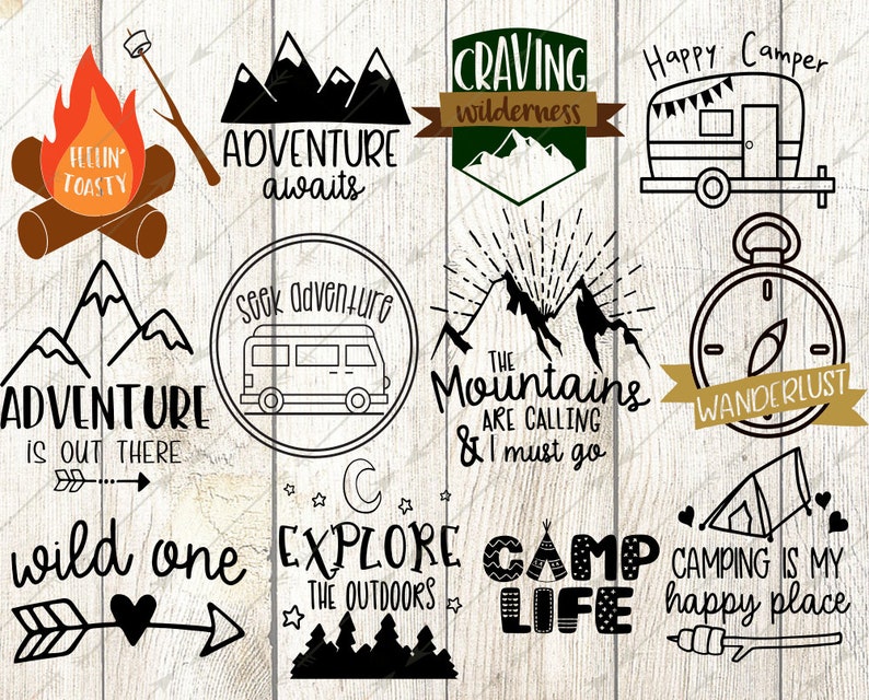 Download Camp svg happy camper svg camping svg summer svg cricut | Etsy