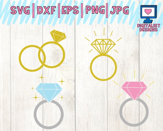 Download Wedding Svg Wedding Ring Svg Circle Monogram Frame Diamond Etsy