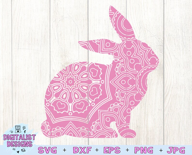 Download Bunny svg easter bunny mandala svg rabbit svg girls easter ...