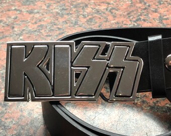 ACDC logo BUCKLE FREE Belt heavy metal rock band Oval western thunderstruck