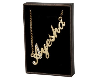 Maya-Pulsera Con Nombre-Enchapado En Oro Amarillo 18ct-Regalos Para Ella-Moda