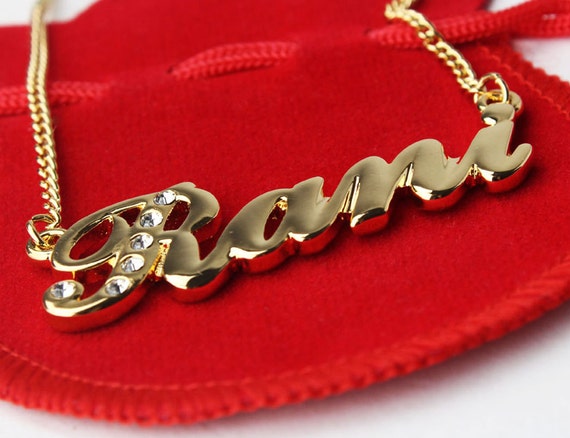 Name Necklace Rani Gold Plated 18ct 