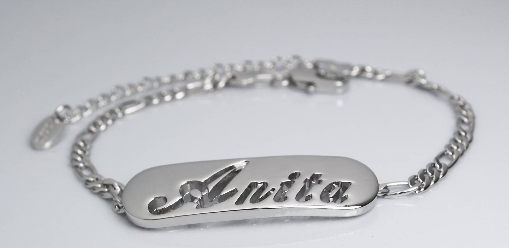 Buy Name Bracelet ANITA Personalised Bracelet. 10 Figaro Online in ...