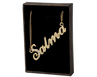 Name Necklace Salma Gold Plated 18ct 