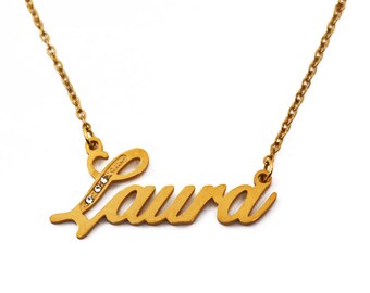 Laura Name Necklace Personalized Name 