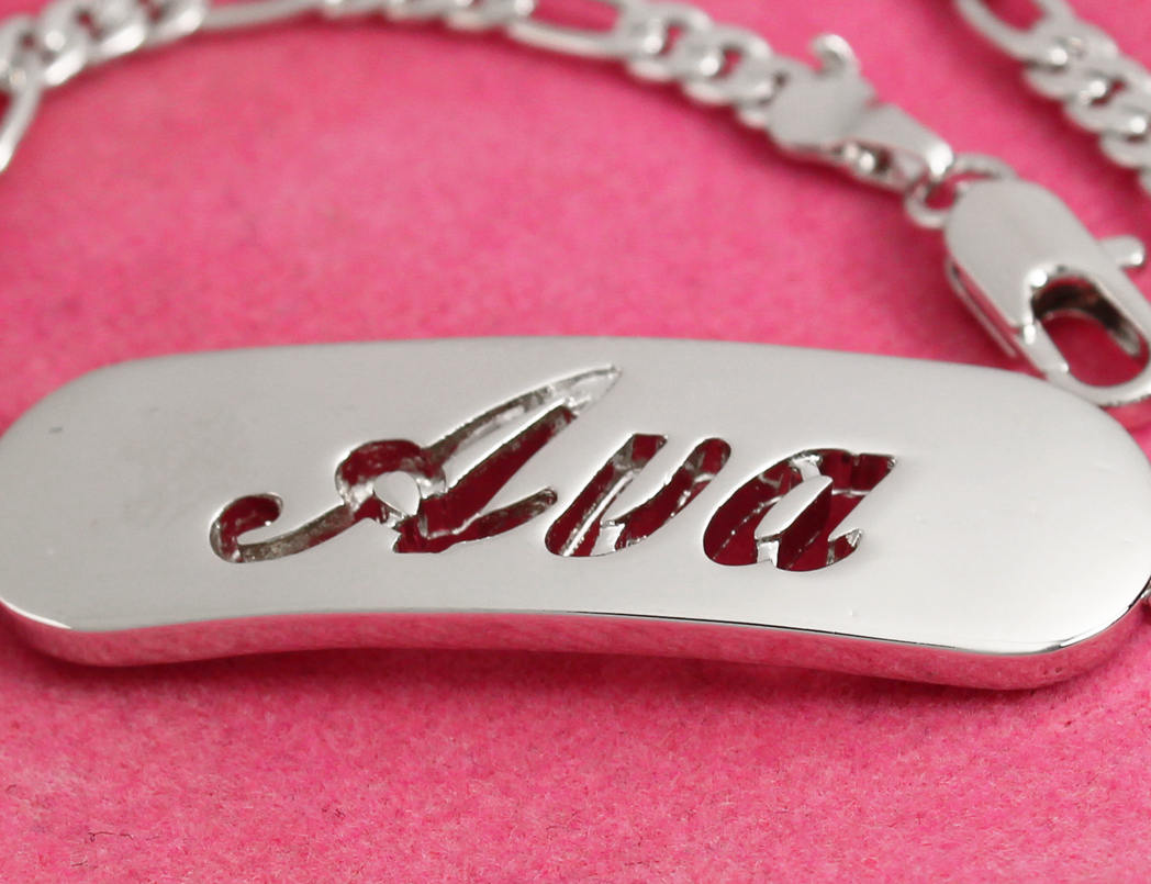 Name Bracelet AVA Personalised Bracelet. 10 Figaro Etsy
