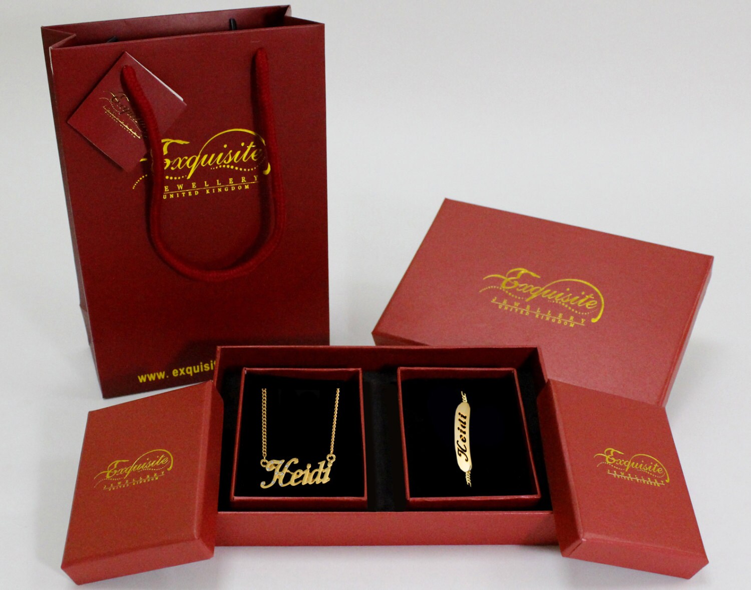 HEIDI Gold Plated Name Necklace \u0026 Name 