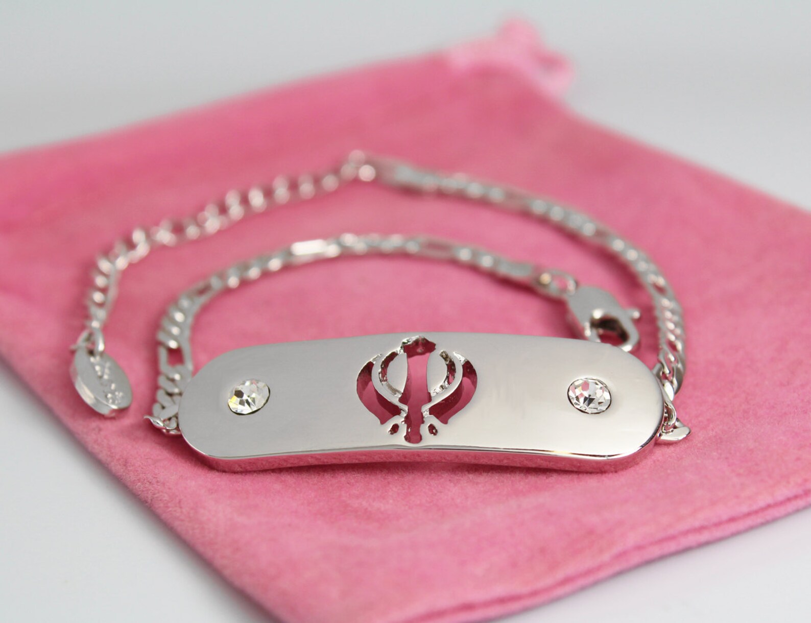 SIKH KHANDA Bracelet 18K Gold Plated Personalised Bracelet. Etsy Israel