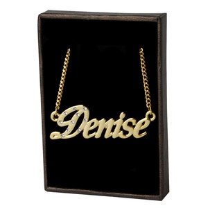 Name Necklace Sana Gold Plated 18ct Personalised Necklace With