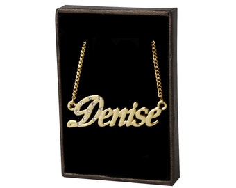 Nom Necklace Denise - Gold Plated 18ct Personalized Necklace with Swarovski Elements