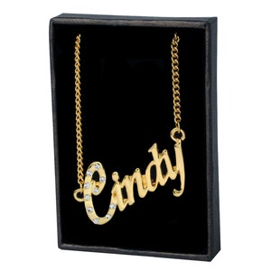 Name Necklace Pooja Gold Plated 18ct 