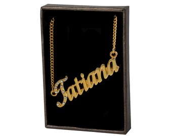 Adriana Name Necklace - 18k Gold Plated Stainless Steel Personalized Jewelry Gift - View #8