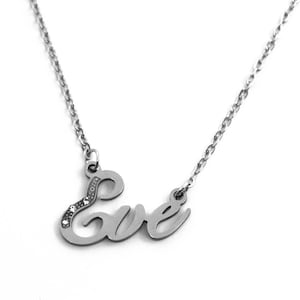 Eve Name Necklace Joyería de nombre personalizado Tono de plata y oro Regalo personalizado para mujeres Caja de regalo y bolsa gratis Silver
