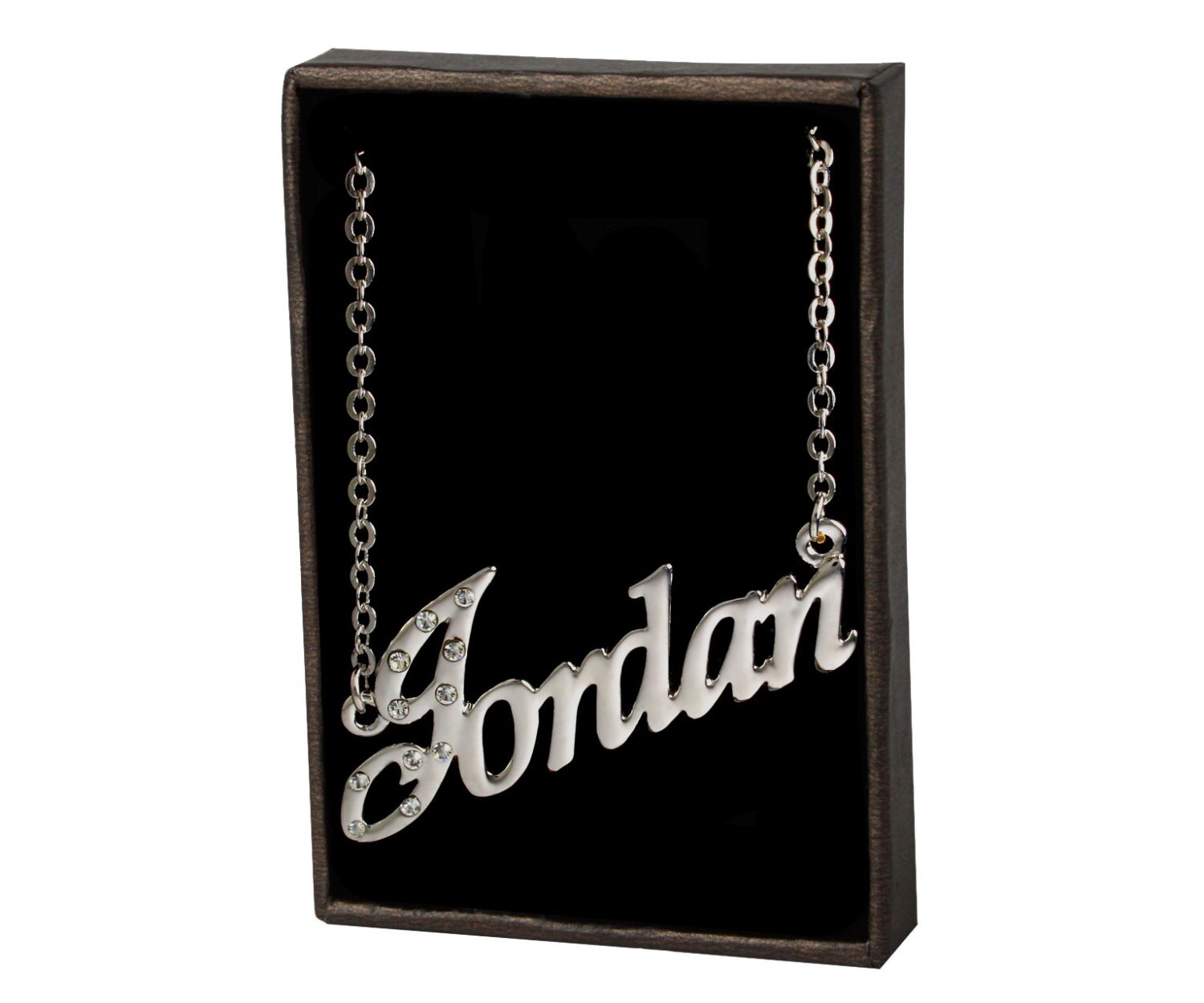 JORDAN Gold Plated Name Necklace Name Bracelet Gift Set